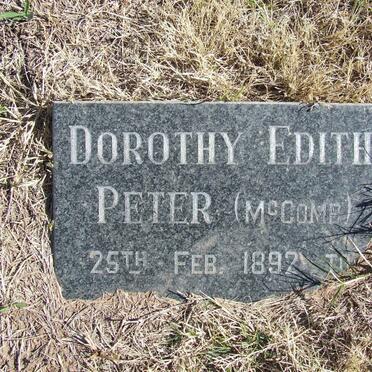 PETER Dorothy Edith nee McCOMB 1892-