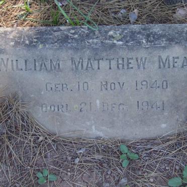 MEADES William Matthew 1940-1941