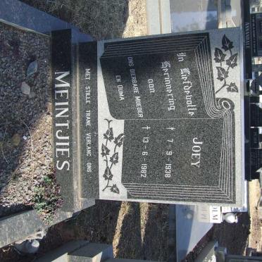 MEINTJIES Joey 1938-1992