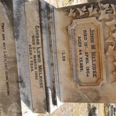 MELROSE John M. -1902 :: MELROSE Gordon Lewis -1896