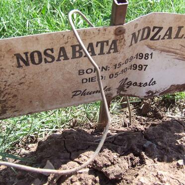 NDZALA Nosabata 1881-1997