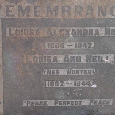 NEILL Louisa Alexandra 1906-1942 :: NEILL Louisa Ann nee HUNTER 1882-1944