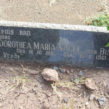 NAGEL Dorothea Maria nee BURGER 1885-1961