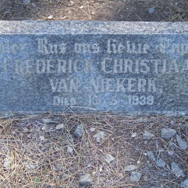 NIEKERK Frederick Christiaan, van -1939