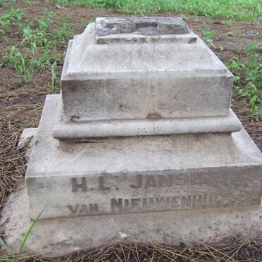 NIEUWENHUIS H.L., van Jansen