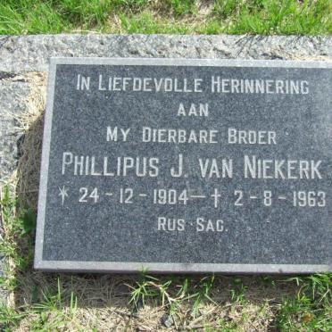 NIEKERK Phillipus J., van 1904-1963