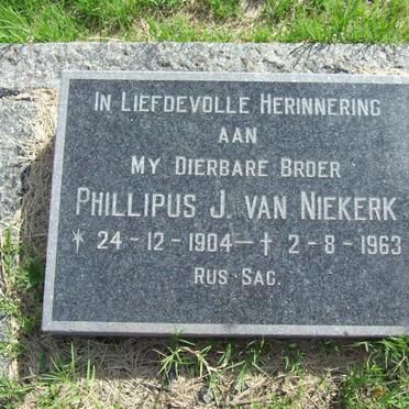 NIEKERK Phillipus J., van 1904-1963