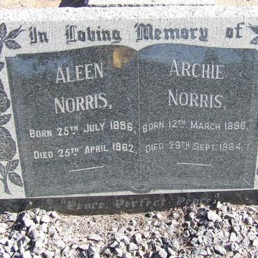 NORRIS Archie 1896-1984 &amp; Aleen 1896-1962