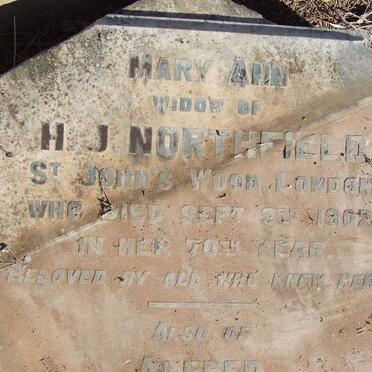 NORTHFIELD Mary Ann -1902