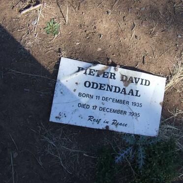 ODENDAAL Pieter David 1935-1995