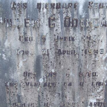 ODENDAAL Willem G. 1921-1939