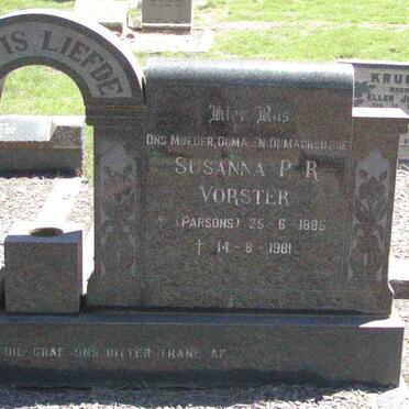 PARSONS Susanna Petronella Roedolfina 1885-1981