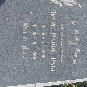 PAGE Irene Naude 1900-1988