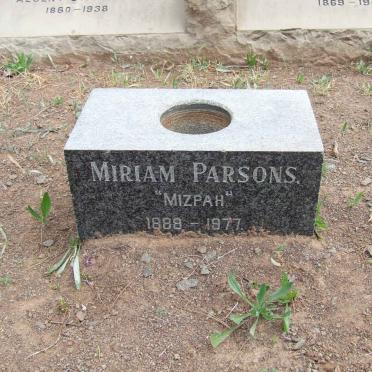 PARSONS Albert J. 1860-1938 &amp; Mary A.E. 1869-1941 :: PARSONS Miriam 1888-1977