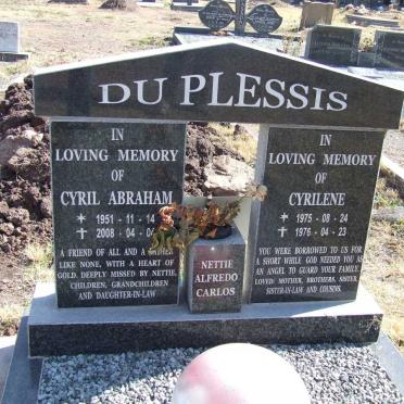 PLESSIS Cyril Abraham, du 1951-2008 &amp; Cyrilene 1975-1976