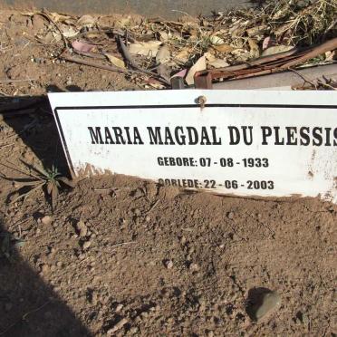 PLESSIS Maria Magdal, du 1933-2003