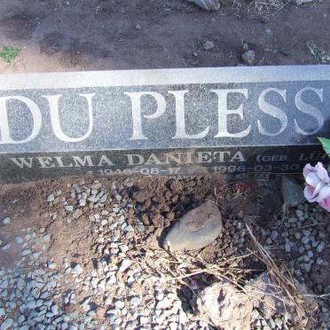 PLESSIS Welma Danieta, du 1946-1996.