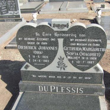 PLESSIS Diederick Johannes, du 1925-1983 &amp; Gertruida Margaretha Sofia MULLER 1926-1997