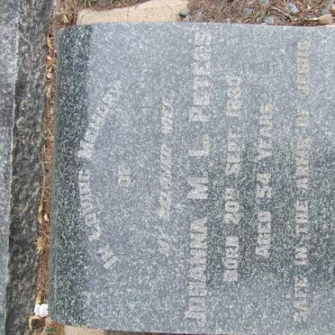 PETERS Johanna M.L. 1880-