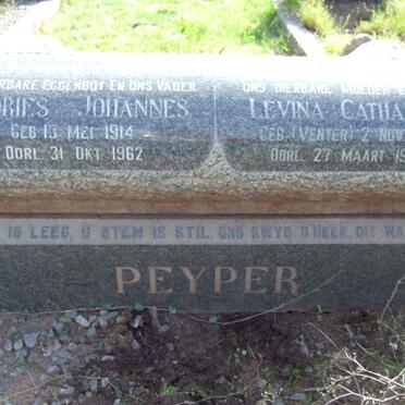 PEYPER Andries Johannes 1914-1962 &amp; Levina Catharina VENTER 1917-1983