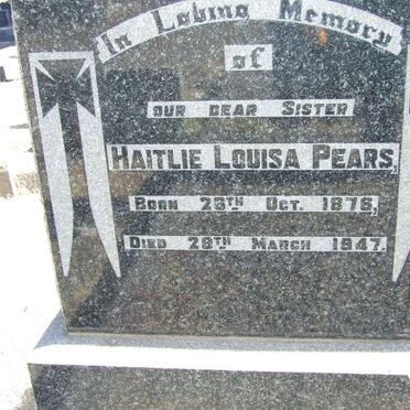 PEARS Haitlie Louisa 1876-1947