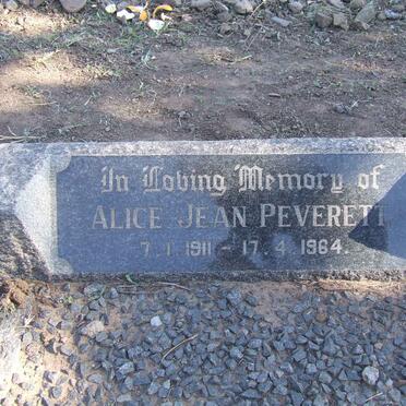 PEVERETT Alice Jean 1911-1964