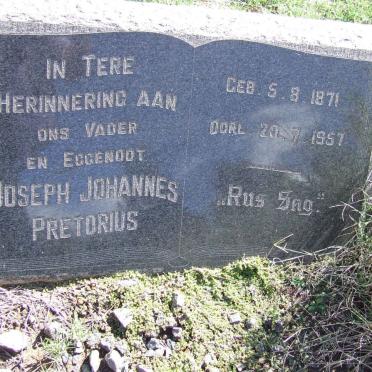PRETORIUS Joseph Johannes 1871-1957
