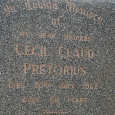 PRETORIUS Cecil Claud -1952