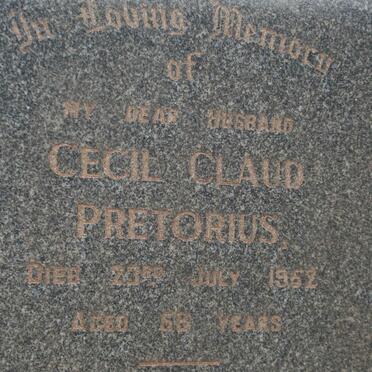 PRETORIUS Cecil Claud -1952