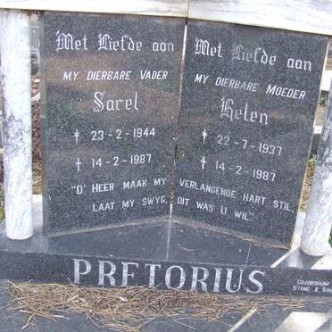 PRETORIUS Sarel 1944-1987 &amp; Helen 1937-1987