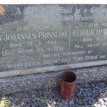 PRINSLOO B. Johannes 1884-1956 &amp; Elizabeth 1896-1967