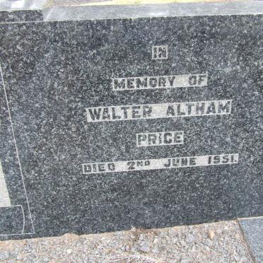 PRICE Walter Altham -1951 &amp; Susan Helen -1943