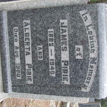 PIRIE James 1882-1940 &amp; Alberta -1960