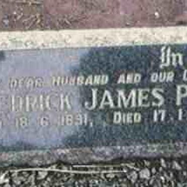 PITT Frederick James  1891-1964