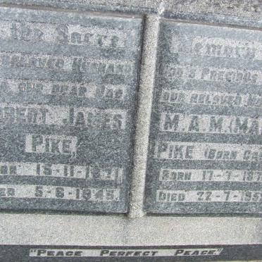 PIKE Robert James 1871-1945 &amp; M.A.M. CASEY 1874-1955