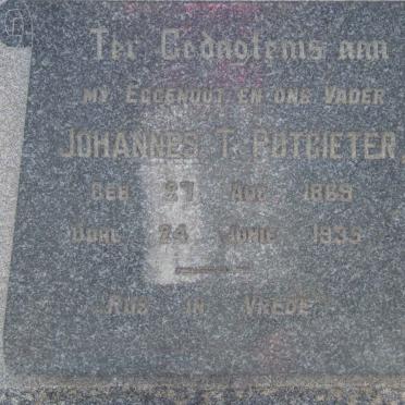 POTGIETER Johannes T. 1869-1935