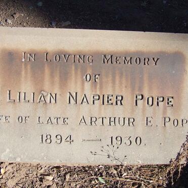 POPE Lilian Napier 1894-1930