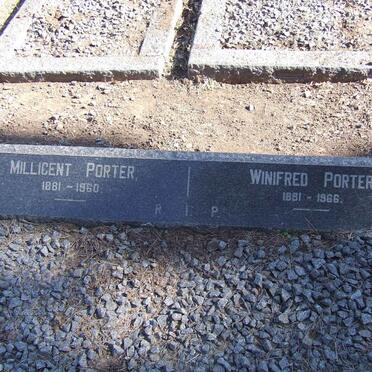 PORTER Millicent 1881-1960 :: PORTER Winifred 1881-1966