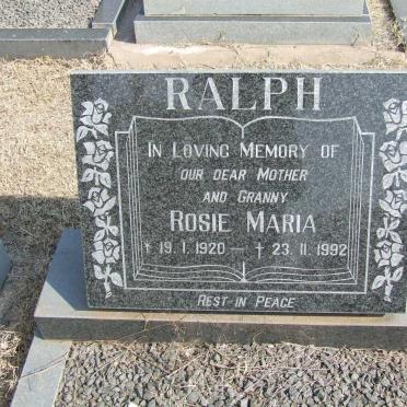 RALPH Rosie Maria 1920-1992
