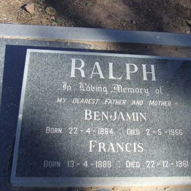 RALPH Benjamin 1884-1956 &amp; Francis 1888-1961
