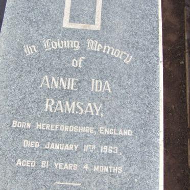 RAMSAY Annie Ida -1963