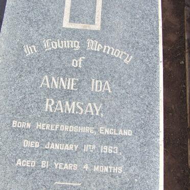 RAMSAY Annie Ida -1963
