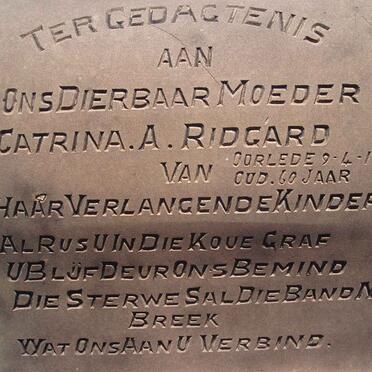 RIDGARD Catrina A. -1926