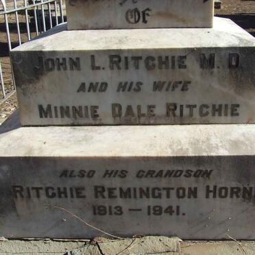 RITCHIE John L. &amp; Minnie Dale :: HORNE Ritchie Remington 1913-1941