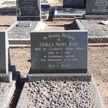 ROSE Clarence Henry 1889-1965 &amp; Ursula Mary 1893-1970