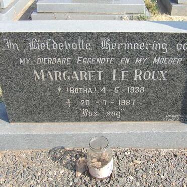 ROUX Margaret, le nee BOTHA 1938-1987