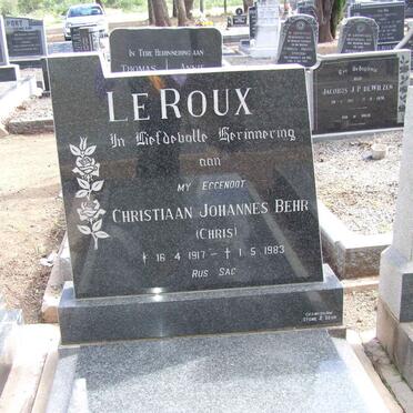 ROUX Christiaan Johannes Behr, le 1917-1983