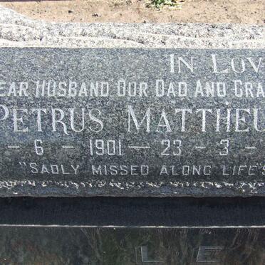 ROUX Petrus Mattheus, le 1901-1969 