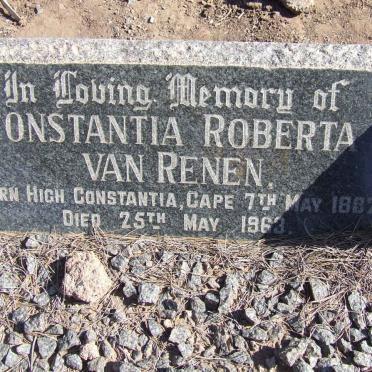 RENEN Constantia Roberta, van 1892-1963