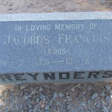 REYNDERS Jacobus Francois 1931-1971
